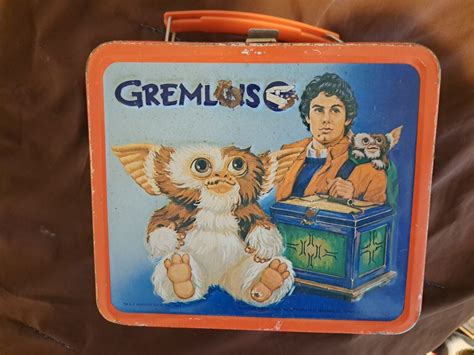 gremlins metal lunch box|Vintage 1984 Metal gremlins Lunchpail .